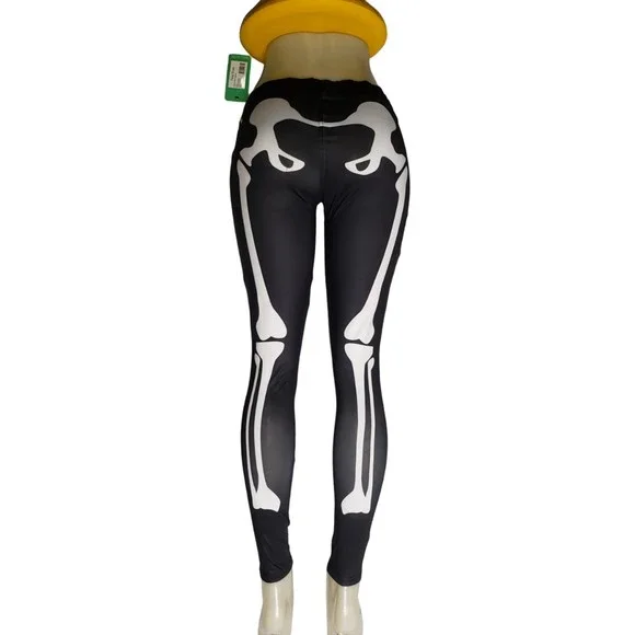 TIPSY ELVES Skeleton Bones Leggings Size Large NEW - Picture 7 of 8